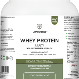Whey Protein Multi | Vanilla Flavour Protein Powder with Stevia – 600 g